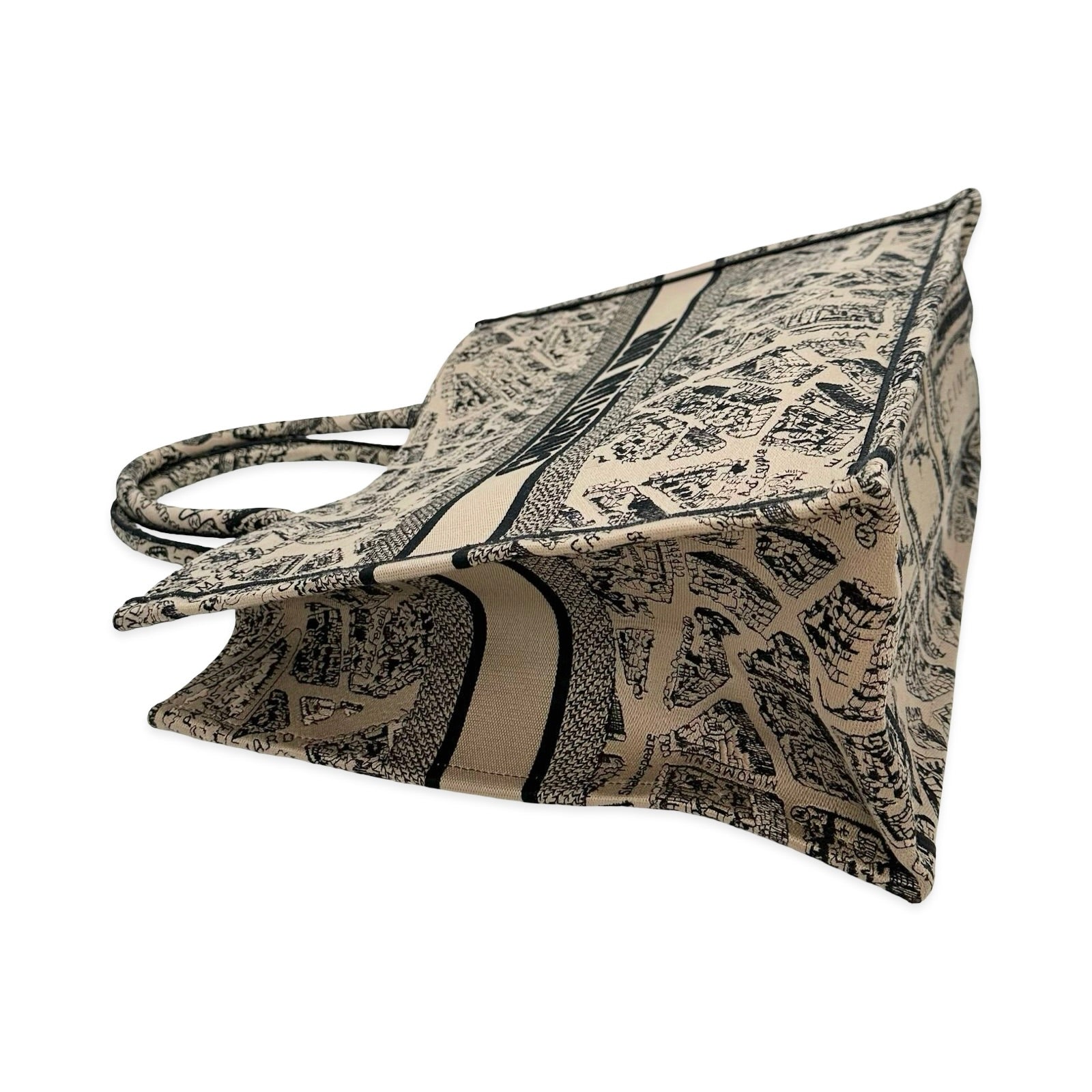 CHRISTIAN DIOR: Embroidered Plan de Paris Large Book Tote