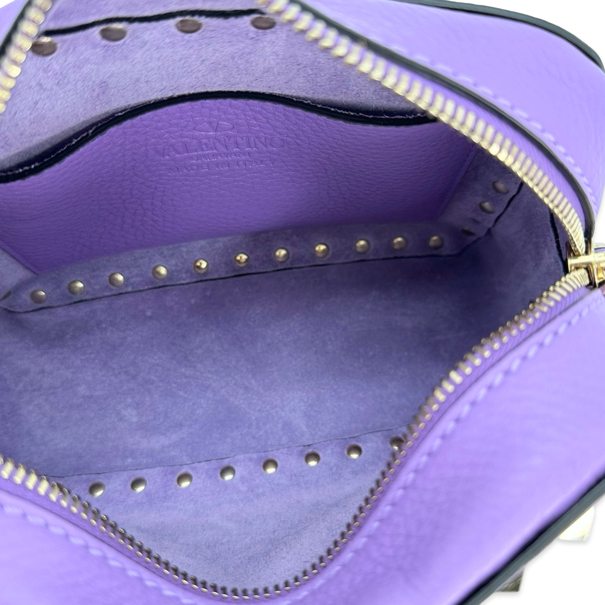 Calfskin Rockstud Camera Crossbody