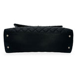 CHANEL: Quilted Caviar Medium Lizard Coco Top Handle Flap Bag