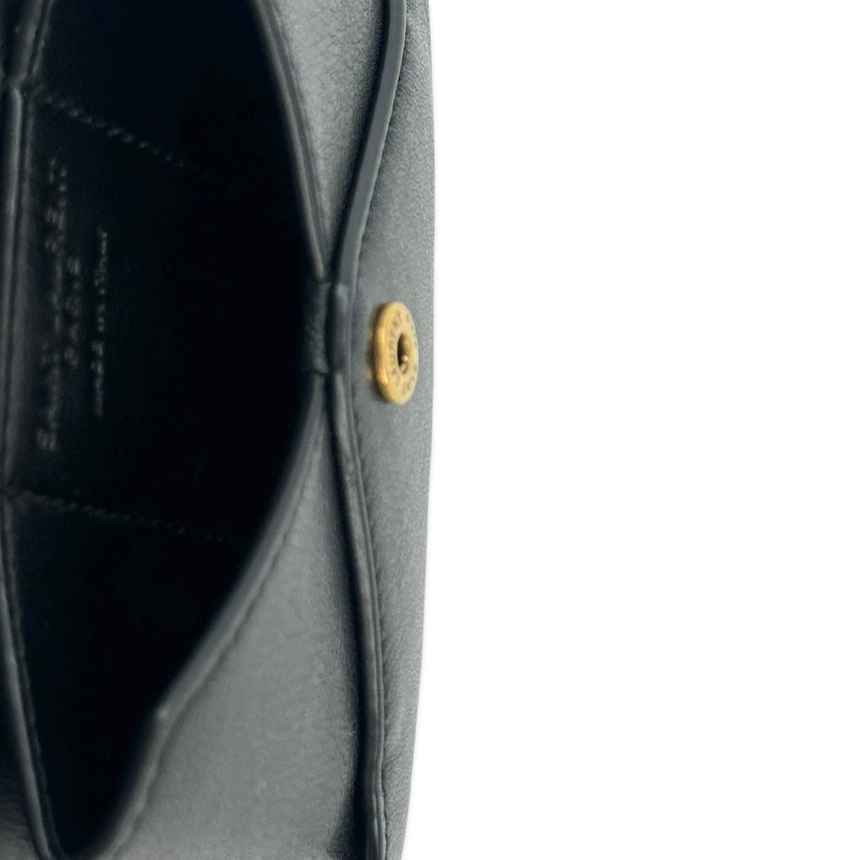 SAINT LAURENT: Calfskin Letter Card Case Wallet