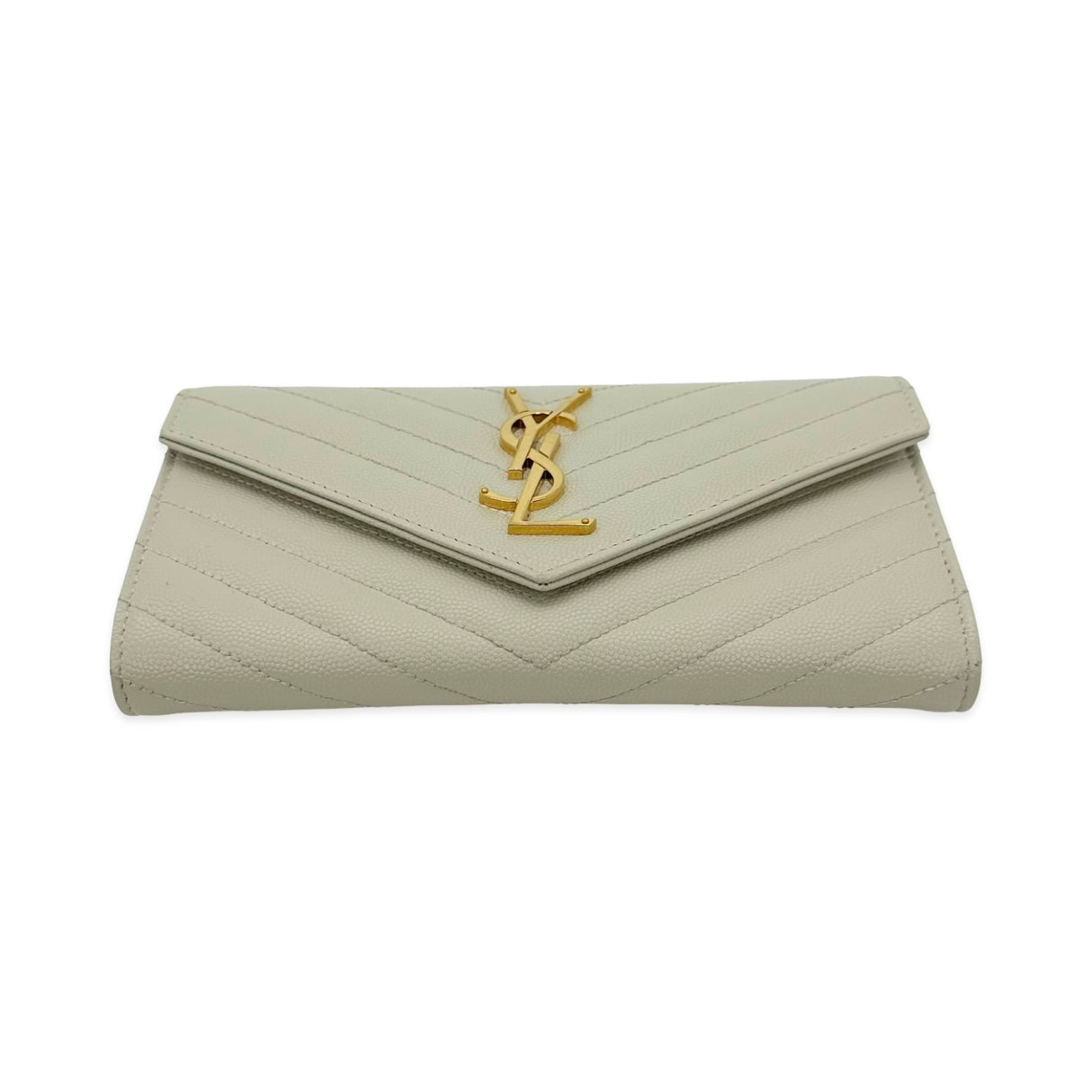 Quilted Grain de Poudre Large Flap Wallet