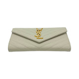 Quilted Grain de Poudre Large Flap Wallet