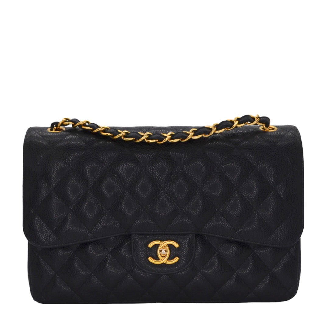 Chanel Quilted Caviar Jumbo Classic Double Flap