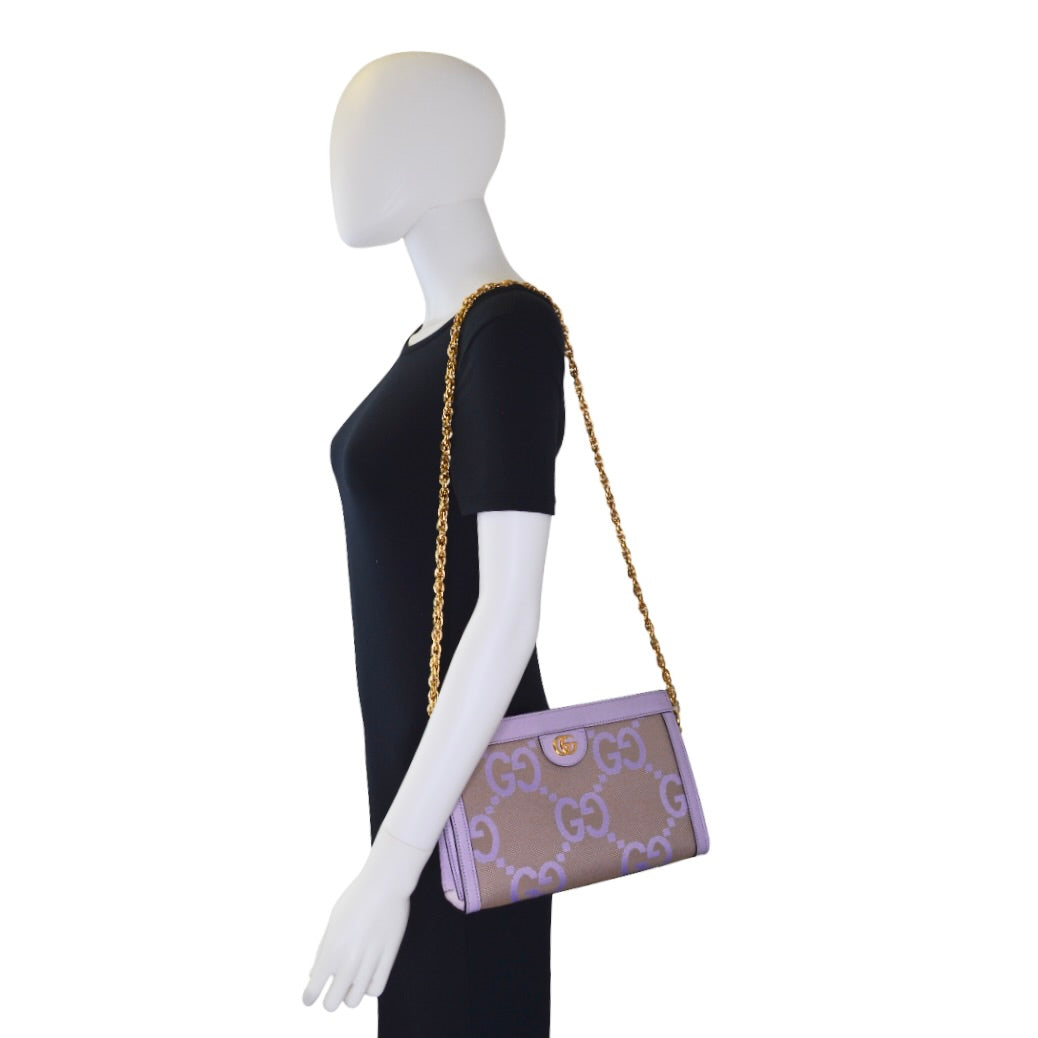 Gucci GG Jumbo Canvas Chain Shoulder Bag