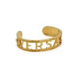 VERSACE: Logo Cuff Bracelet