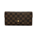 LOUIS VUITTON: Damier Ebene Sarah Wallet