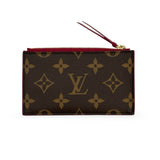 LOUIS VUITTON: Monogram Zip Card Case