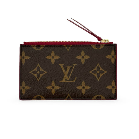 LOUIS VUITTON: Monogram Zip Card Case