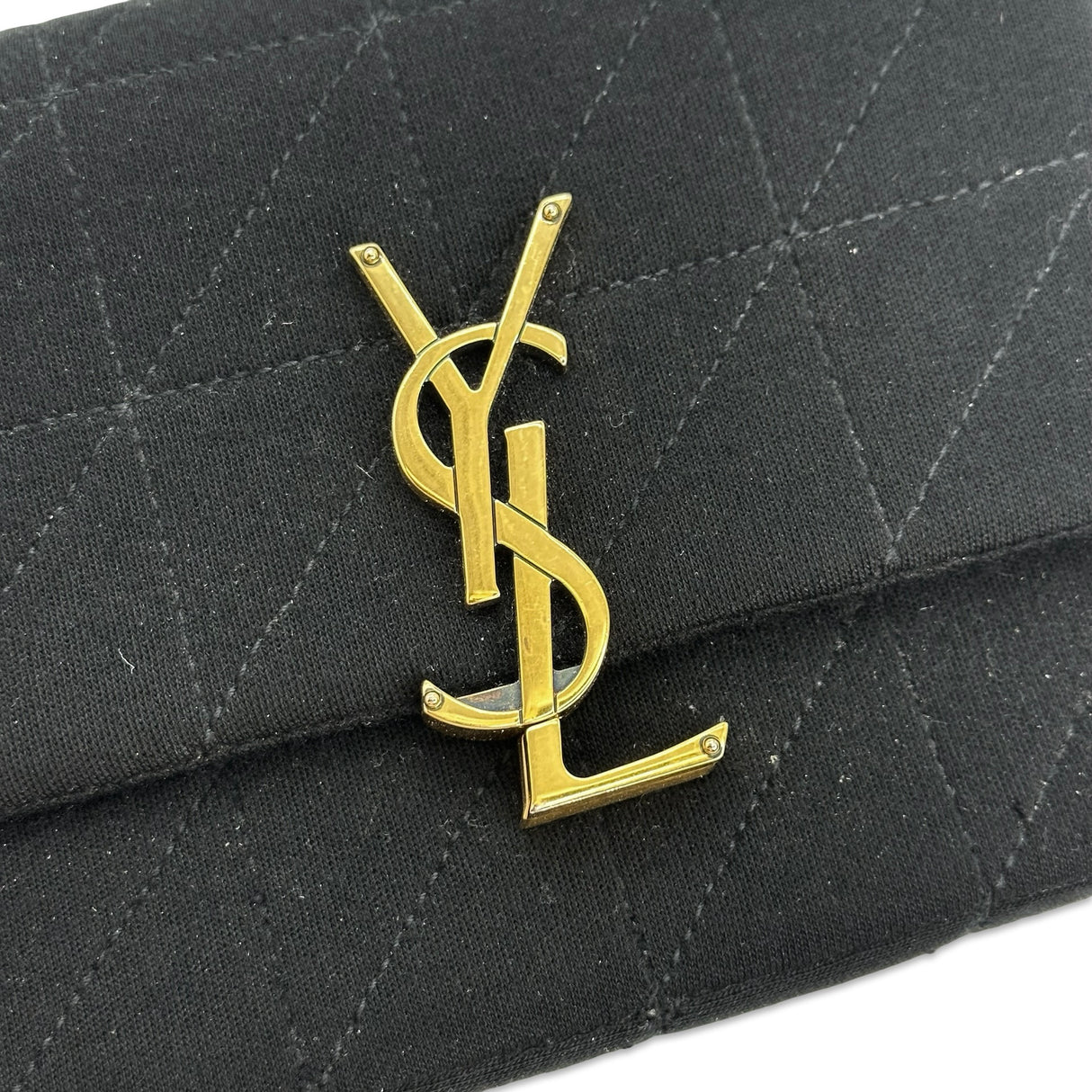 SAINT LAURENT: Quilted Jersey Mini Jamie