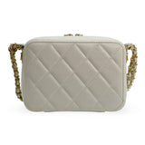 CHANEL: Quilted Caviar Twist Your Buttons Mini Vanity Case