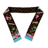 LOUIS VUITTON: Silk Monogram Hollywood Vivienne Bandeau