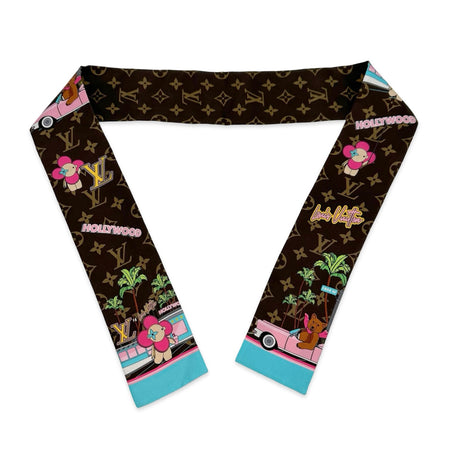 LOUIS VUITTON: Silk Monogram Hollywood Vivienne Bandeau