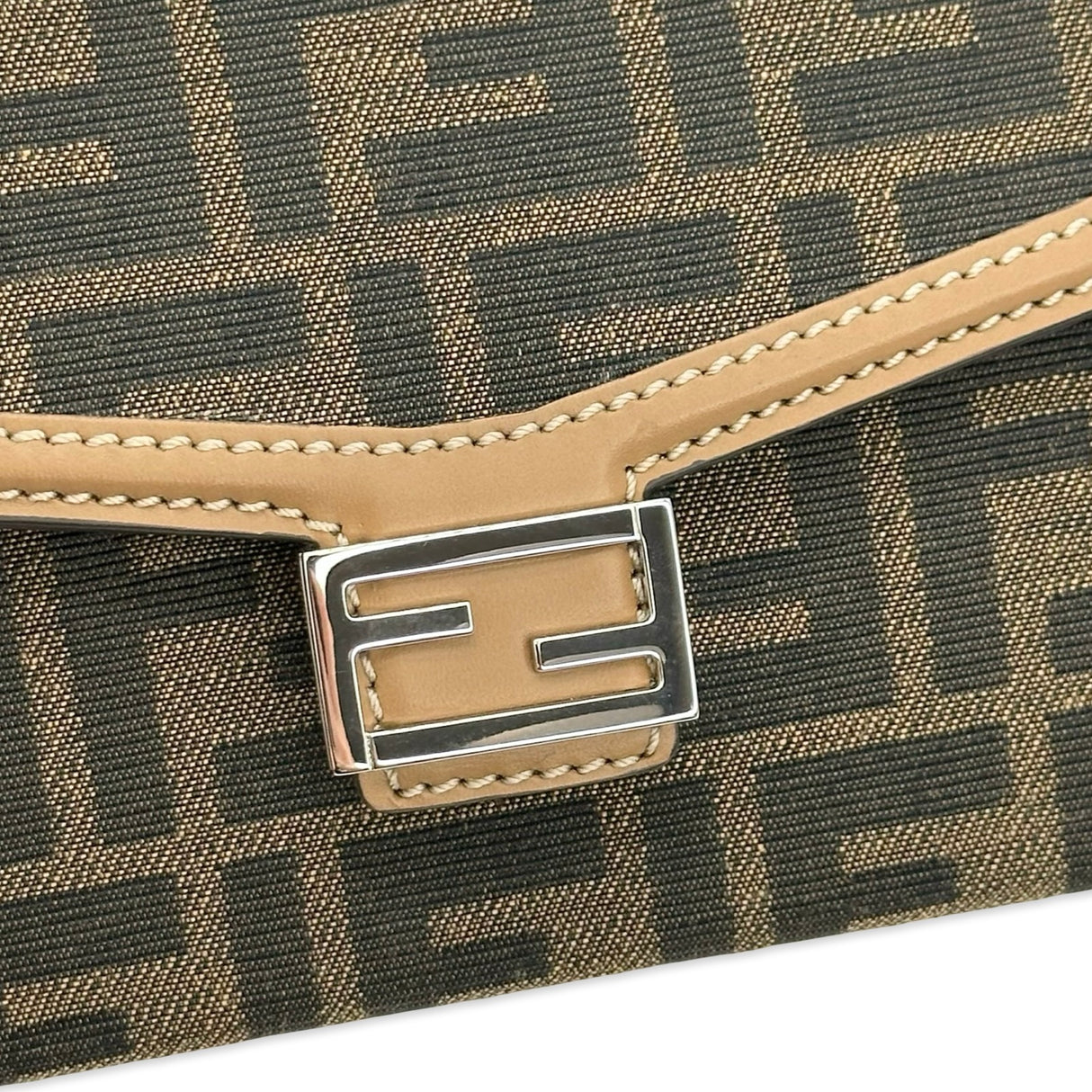 FENDI: FF Canvas Zucca Baguette Soft Trunk
