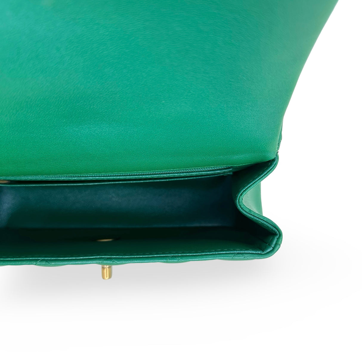 CHANEL: Iridescent Quilted Lambskin Mini Top Handle Flap Bag