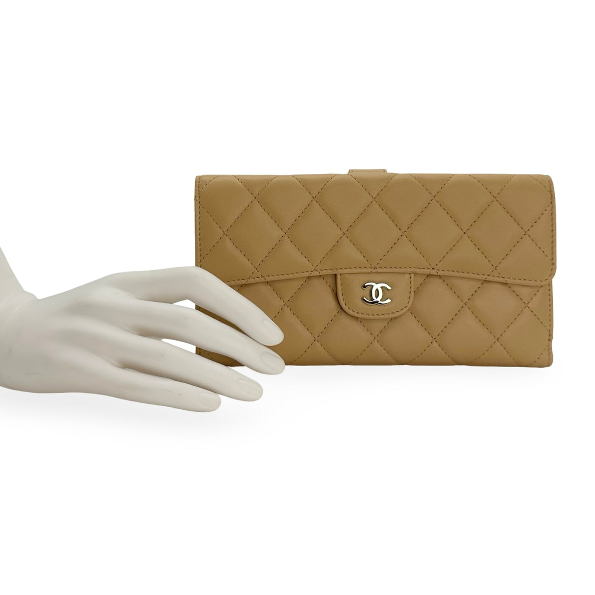 CHANEL: Quilted Lambskin Large Flap Wallet