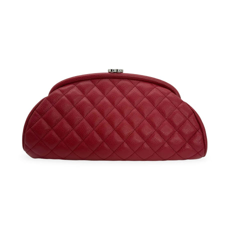 CHANEL: Quilted Caviar Timeless CC Clutch