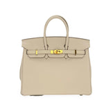 HERMÈS: Togo Birkin 25 Craie