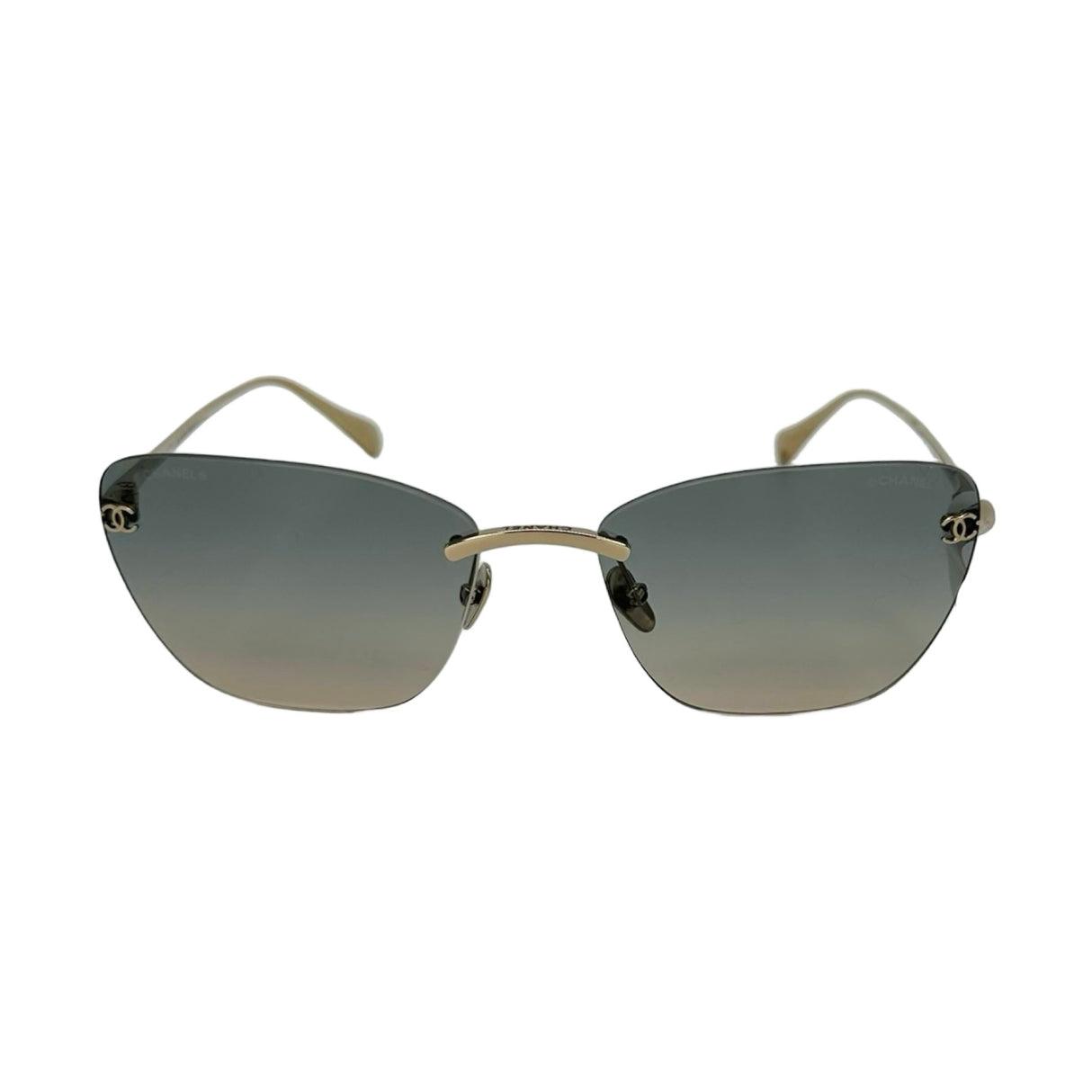CHANEL: Rimless CC Sunglasses
