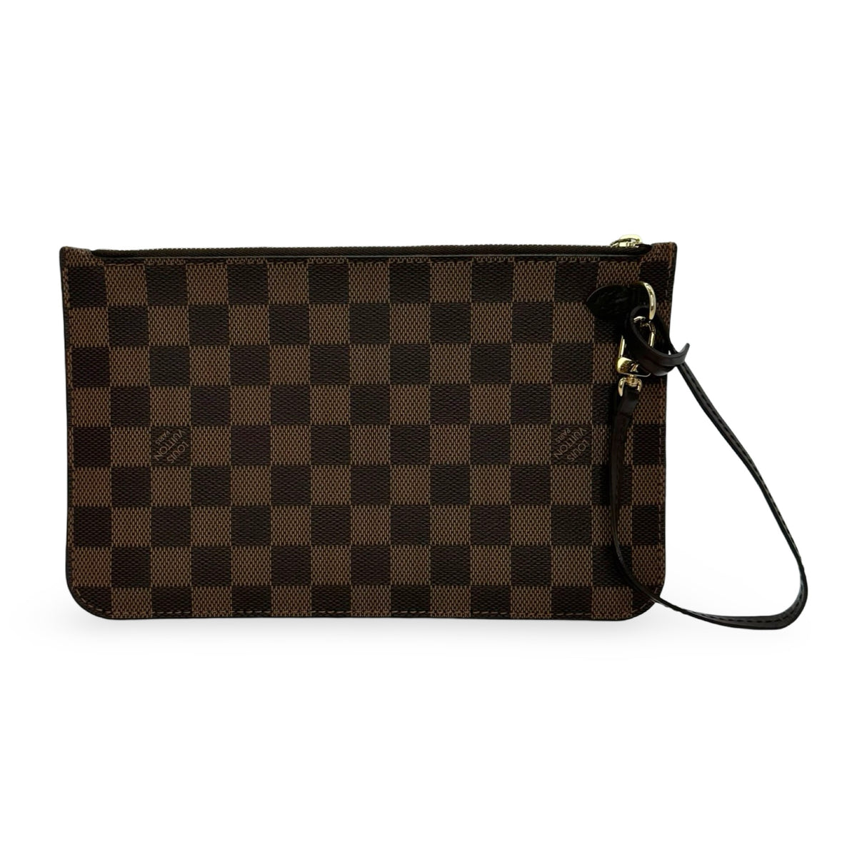 LOUIS VUITTON: Damier Ebene Neverfull Pochette