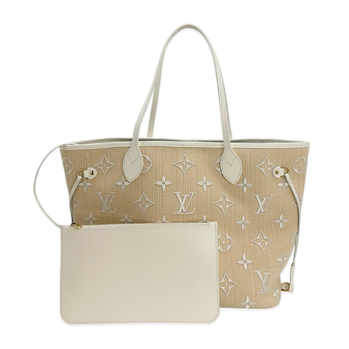 LOUIS VUITTON: Monogram By the Pool Raffia Neverfull MM