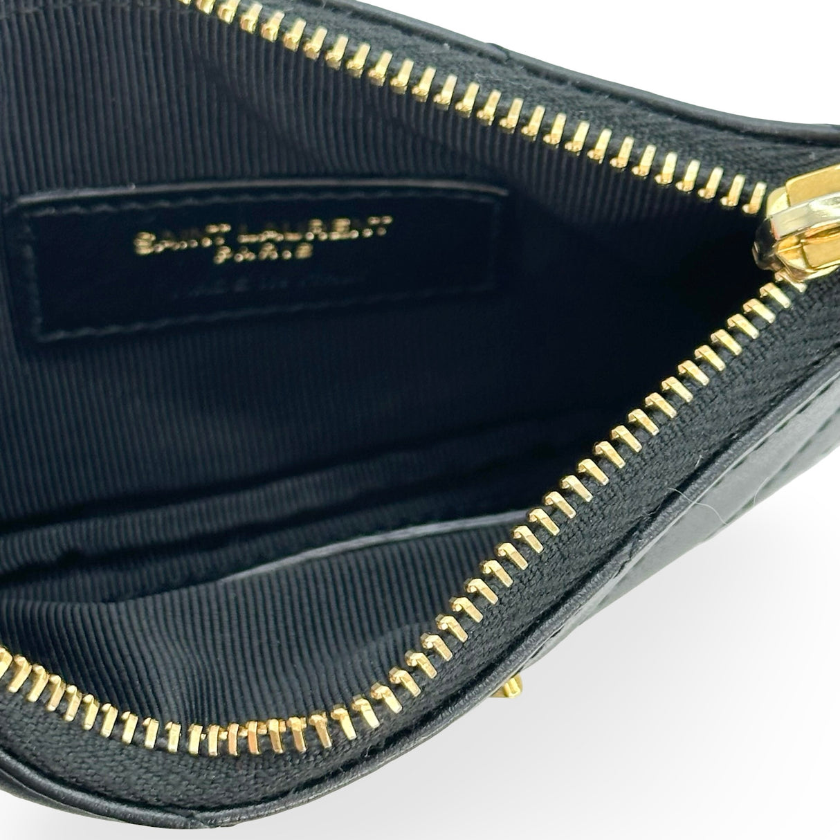 SAINT LAURENT: Calfskin Cassandre Matelasse Key Pouch