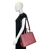 Calfskin Medium Banner Check Tote