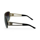 VERSACE: Shield Aviator Sunglasses