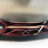 CHANEL: Quilted Caviar Small Coco Top Handle Flap Bag