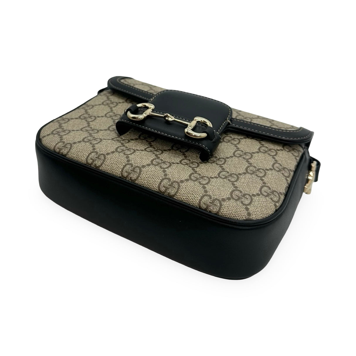 GUCCI: GG Supreme Small Horsebit 1955 Flap Bag