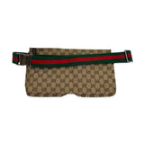 GG Canvas Double Pocket Belt Bag