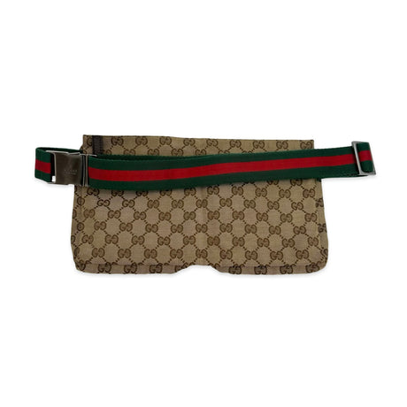 GG Canvas Double Pocket Belt Bag