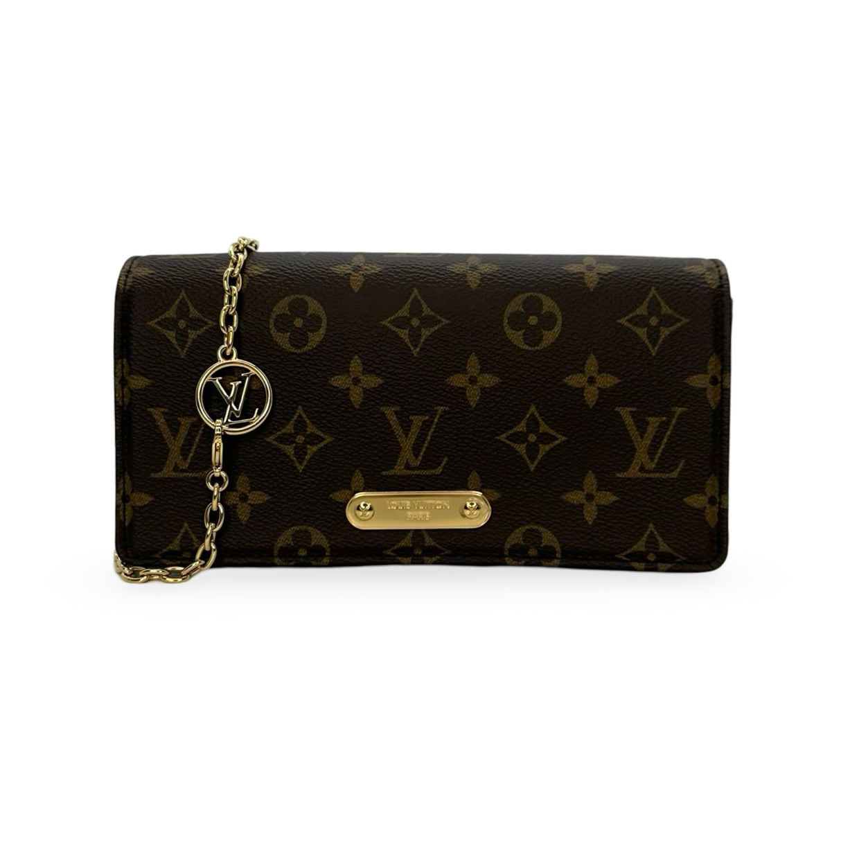 LOUIS VUITTON: Monogram Lily Wallet on a Chain