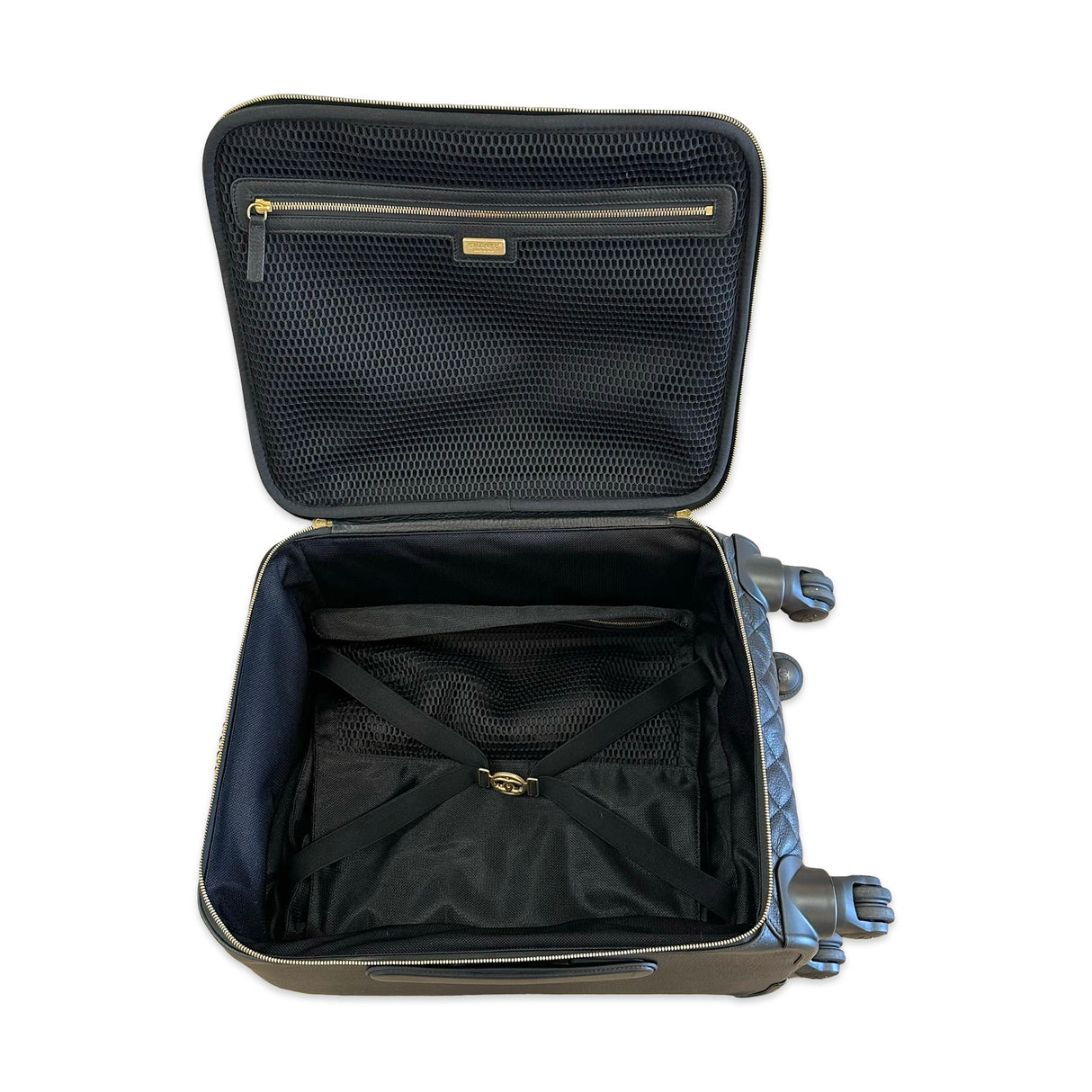 CHANEL: Quilted Caviar Coco Case Trolley Rolling Luggage