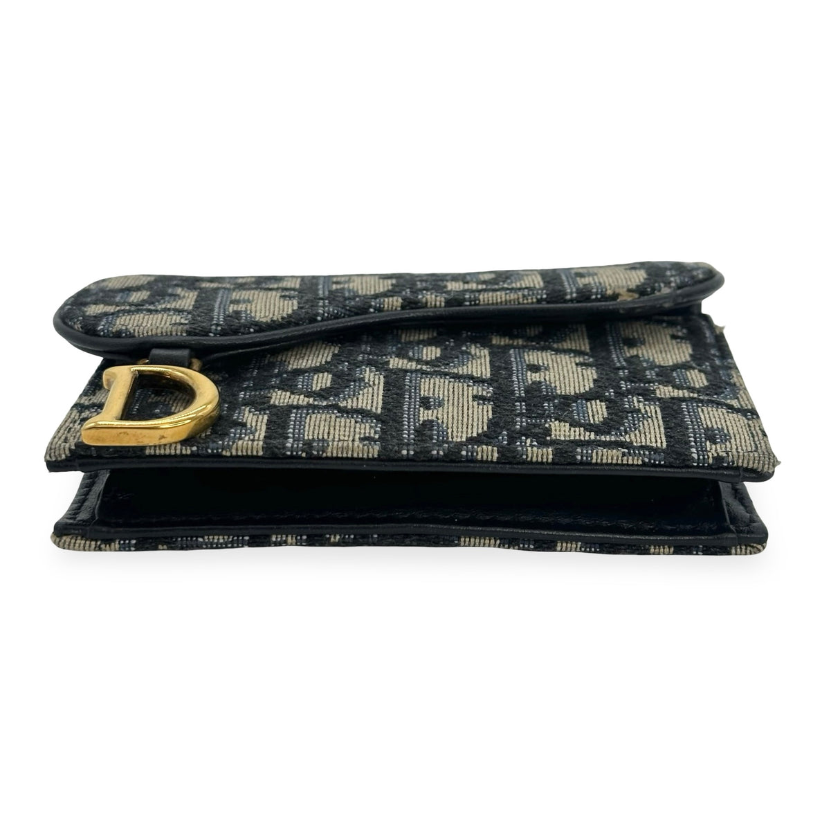 CHRISTIAN DIOR: Oblique Saddle Card Holder Wallet