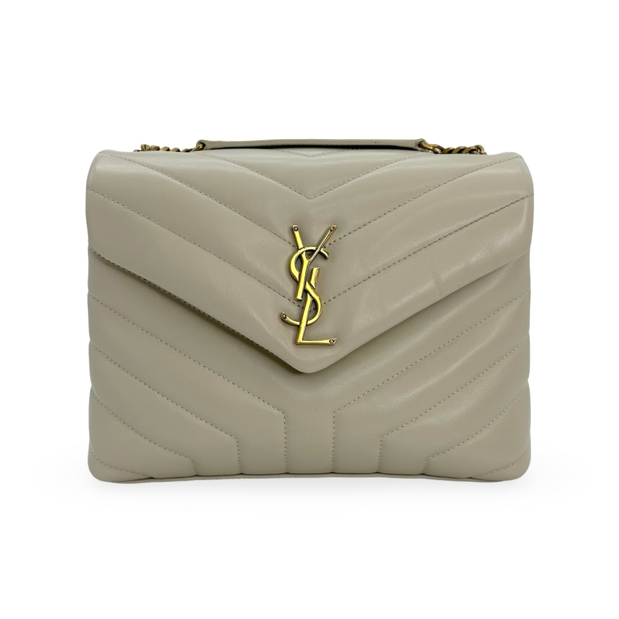 SAINT LAURENT: Quilted Leather Small LouLou