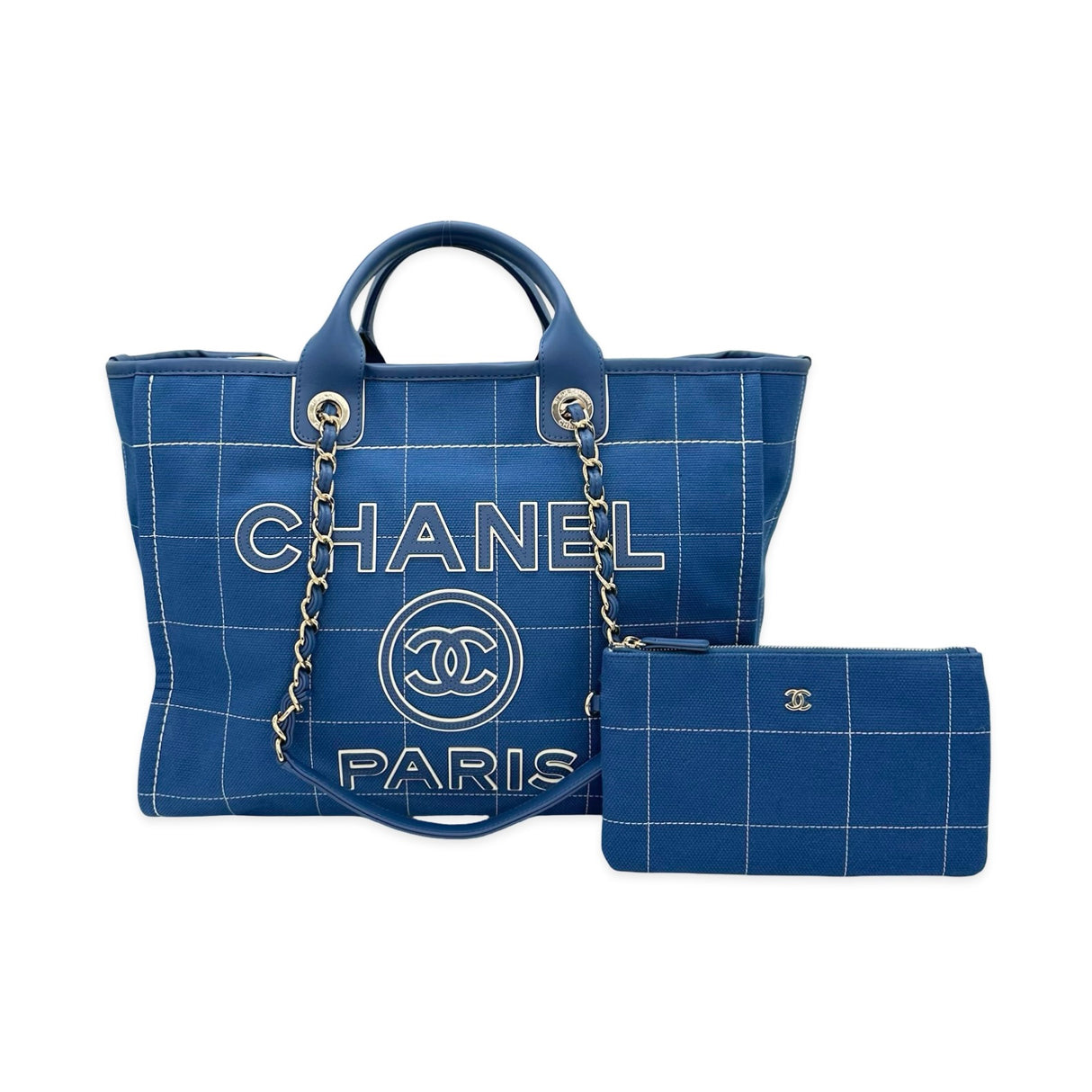 Stitched Canvas Large Deauville Tote