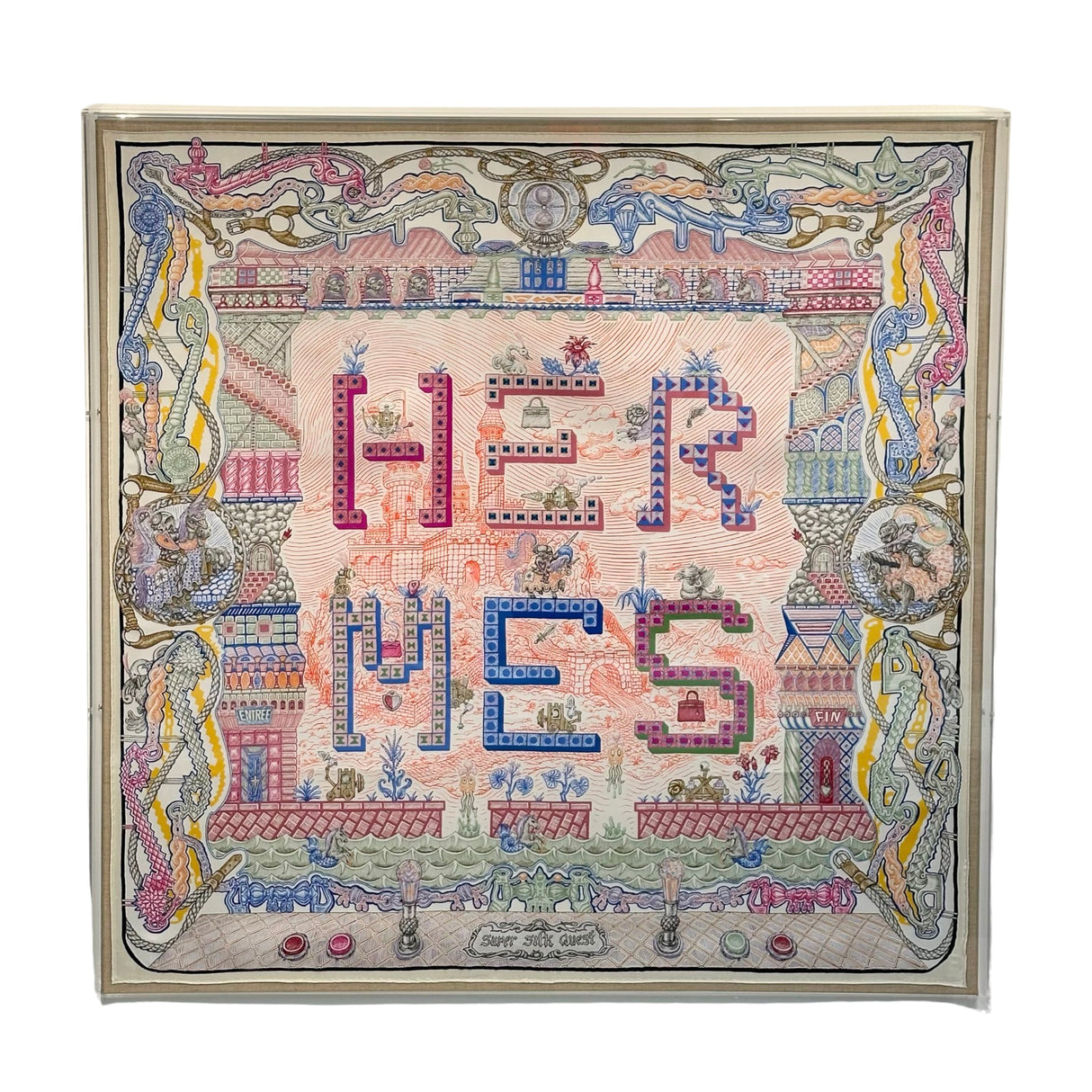 Artwork: Framed Hermes Scarf