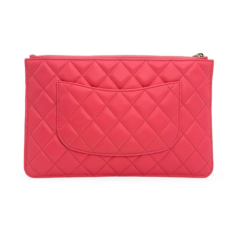 CHANEL: Quilted Lambskin Sunset Boulevard Pouch Case