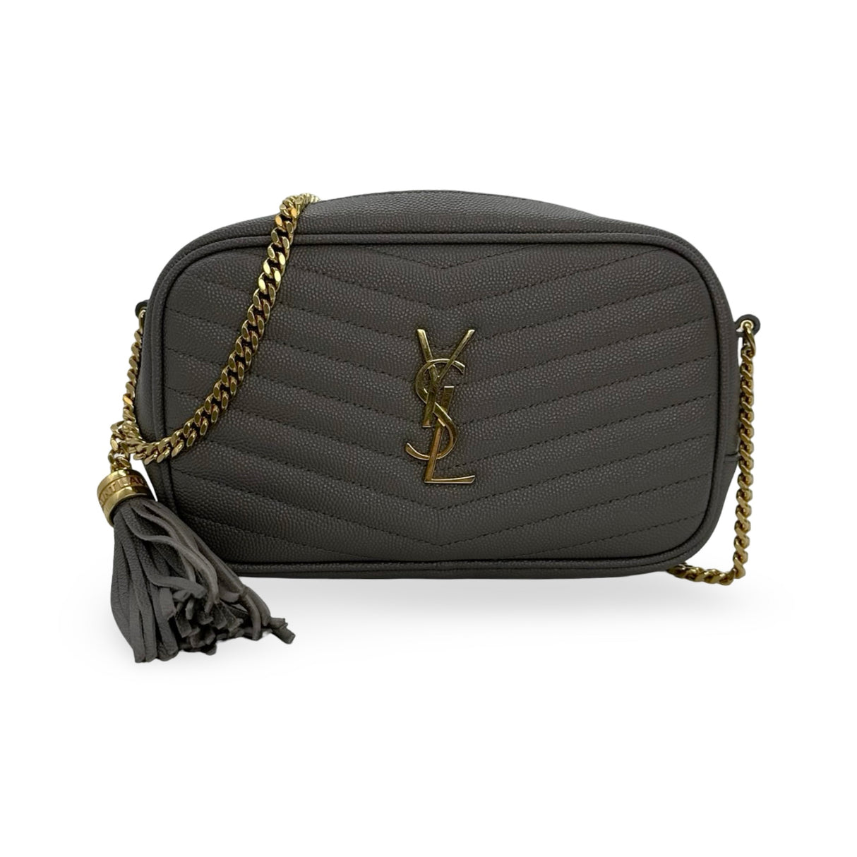 SAINT LAURENT: Grain de Poudre Mini Lou Camera Bag