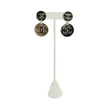 CHANEL: CC Medallion Disc Drop Earrings