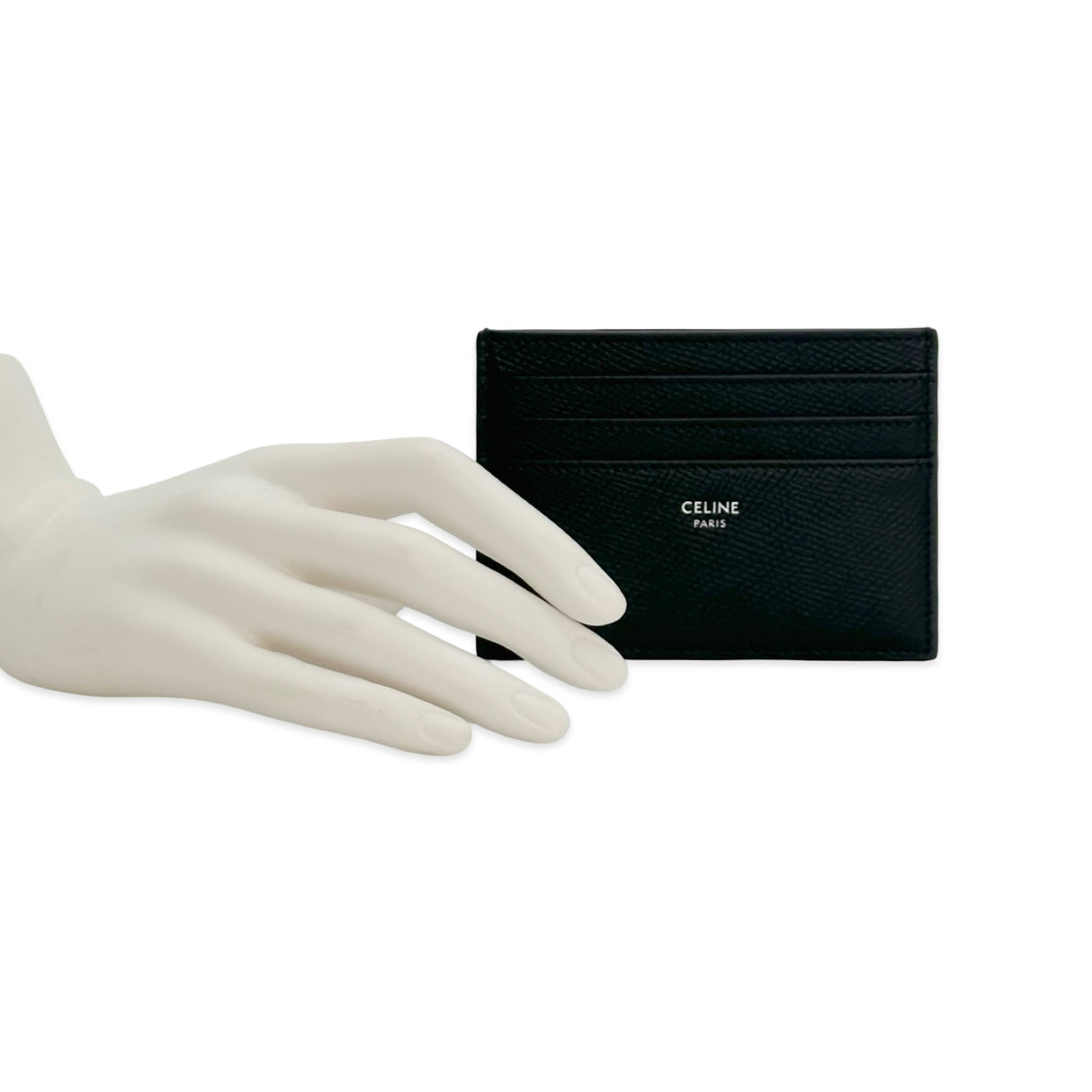 CELINE: Grained Calfskin Large Card Holder