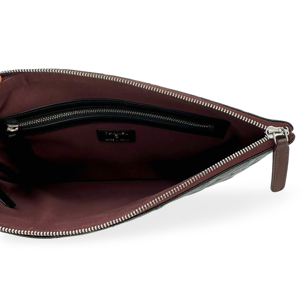 CHANEL: Quilted Caviar Large O Case Zip Pouch