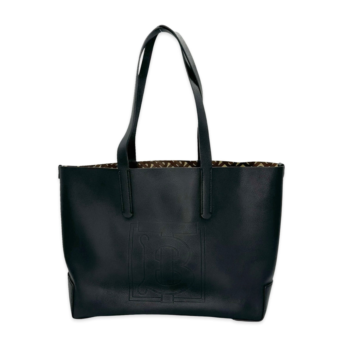 BURBERRY: Grained Leather Embossed Tote