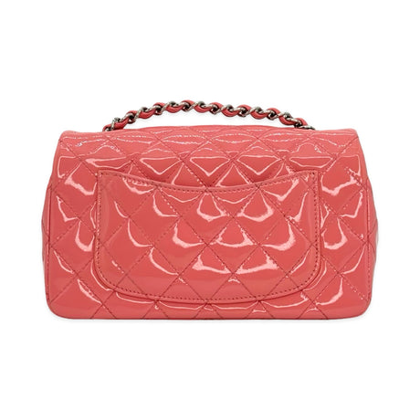 Quilted Patent Leather Classic Mini Rectangular Flap