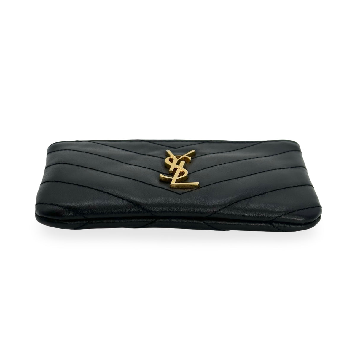 SAINT LAURENT: Calfskin Cassandre Matelasse Key Pouch