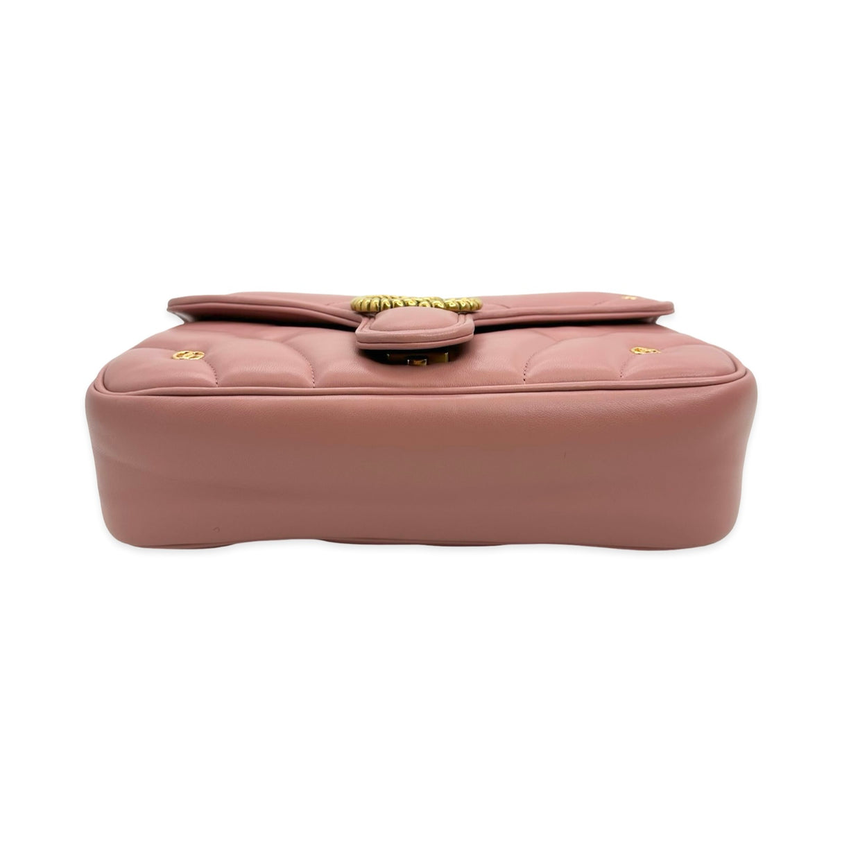 GUCCI: Quilted Leather Torchon Studded GG Marmont Medium Flap Chain Bag