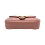 GUCCI: Quilted Leather Torchon Studded GG Marmont Medium Flap Chain Bag