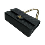 Quilted Caviar Medium Classic Double Flap