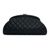 CHANEL: Quilted Caviar Timeless CC Clutch
