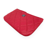 CHANEL: Quilted Caviar Small O Case Zip Pouch